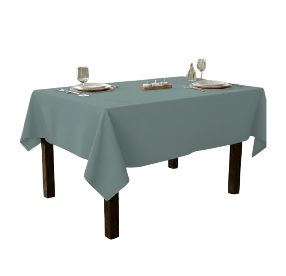 Nappe En Polyester Essentiel 145 X 300 Cm Bleu Ecume