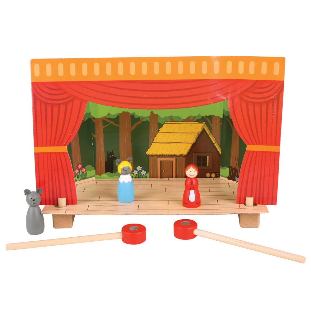 Bigjigs Toys, Théâtre Magnétique Avec Personnages, Adapté Aux ges Dès 3 Ans