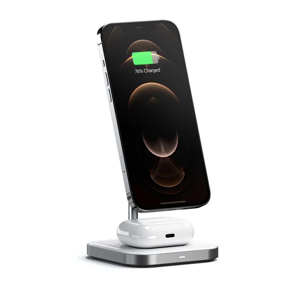 Satechi St-wmcs2m Chargeur D'appareils Mobiles Casques, Smartphone Argent, Blanc Usb Recharge Sans Fil Intérieure
