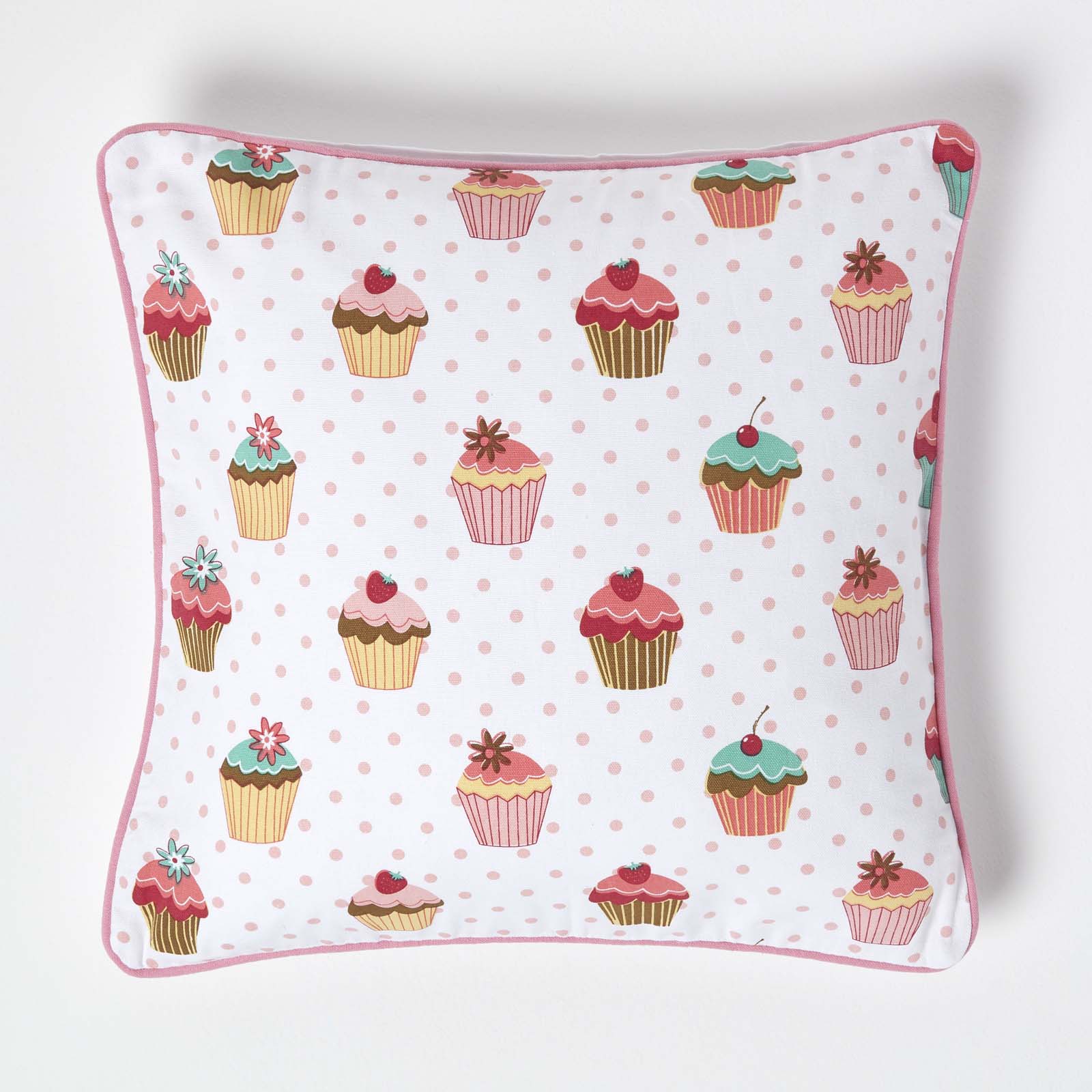 Housse De Coussin En Coton Cupcakes, 45x45cm - Homescapes