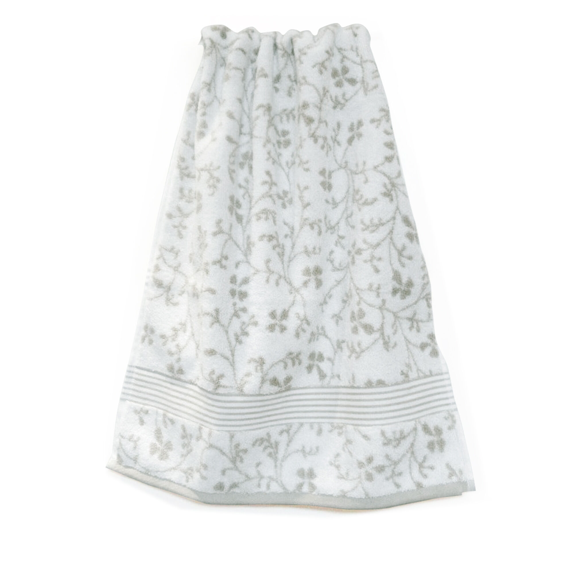 Drap De Bain 100x150 Cm Vintage Floral Vert Gris 550g/m2