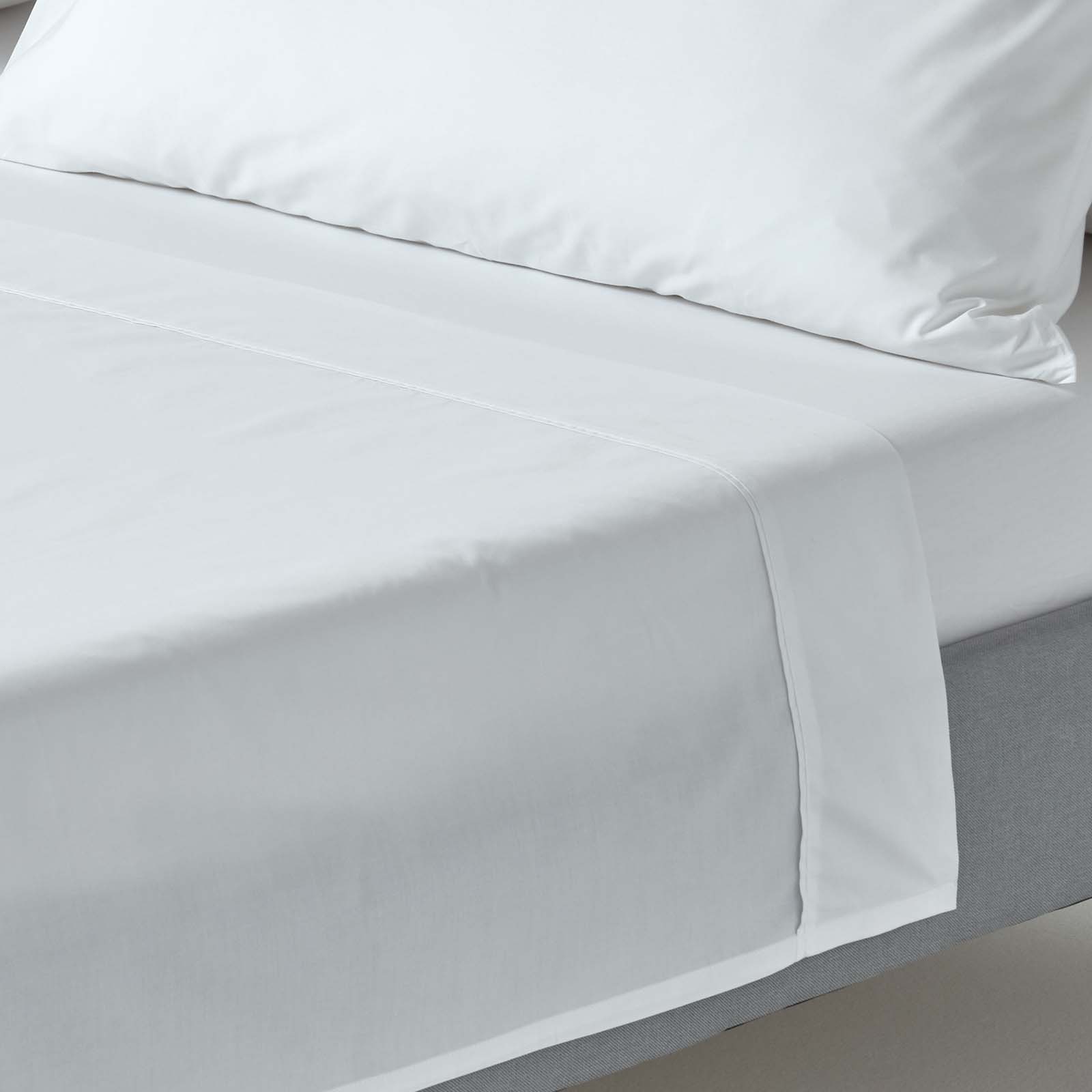 Drap Plat 270x300cm Blanc Coton Égyptien 200tc Homescapes