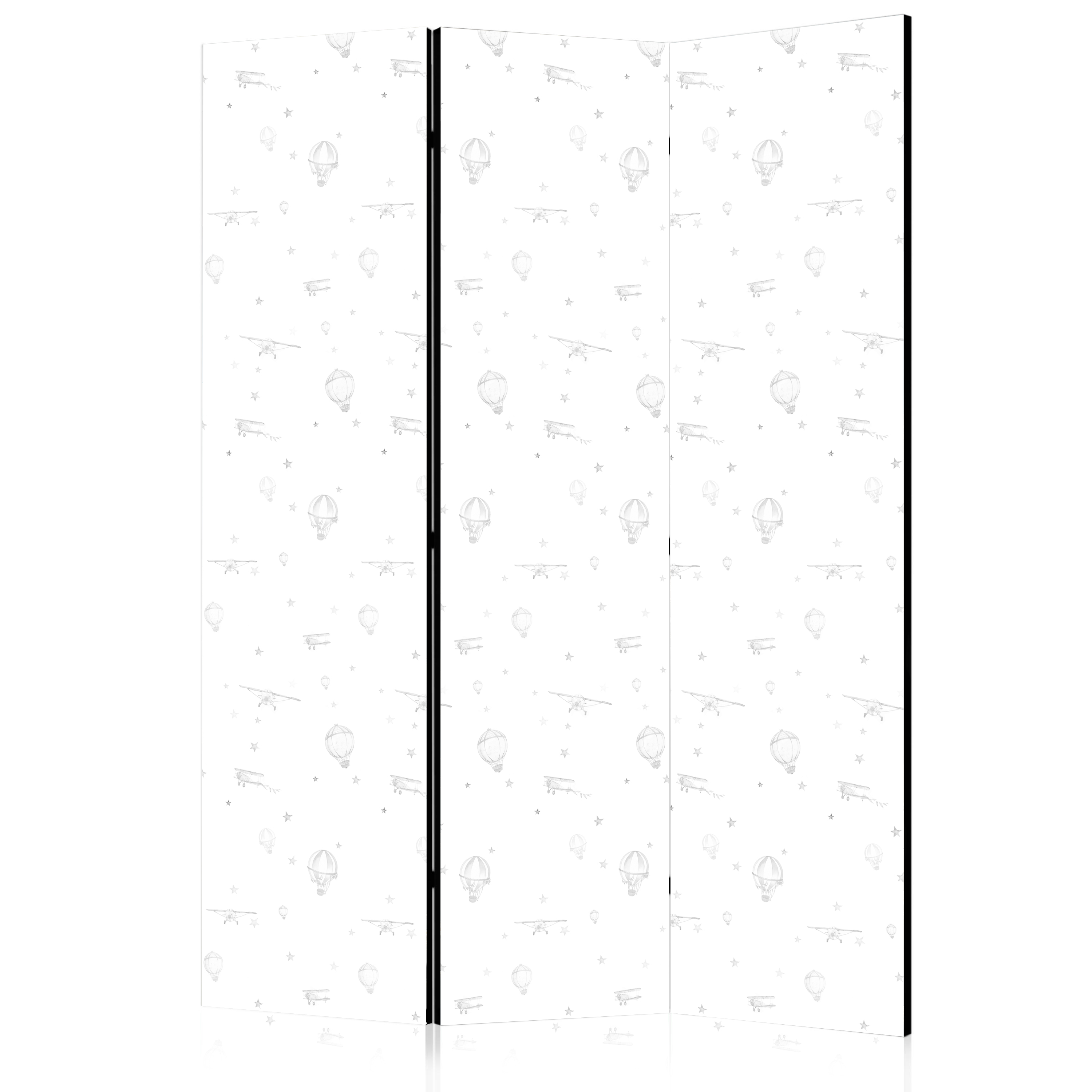 Paravent - Avions Et Ballons Peintsde Ciel Blanc 135x172