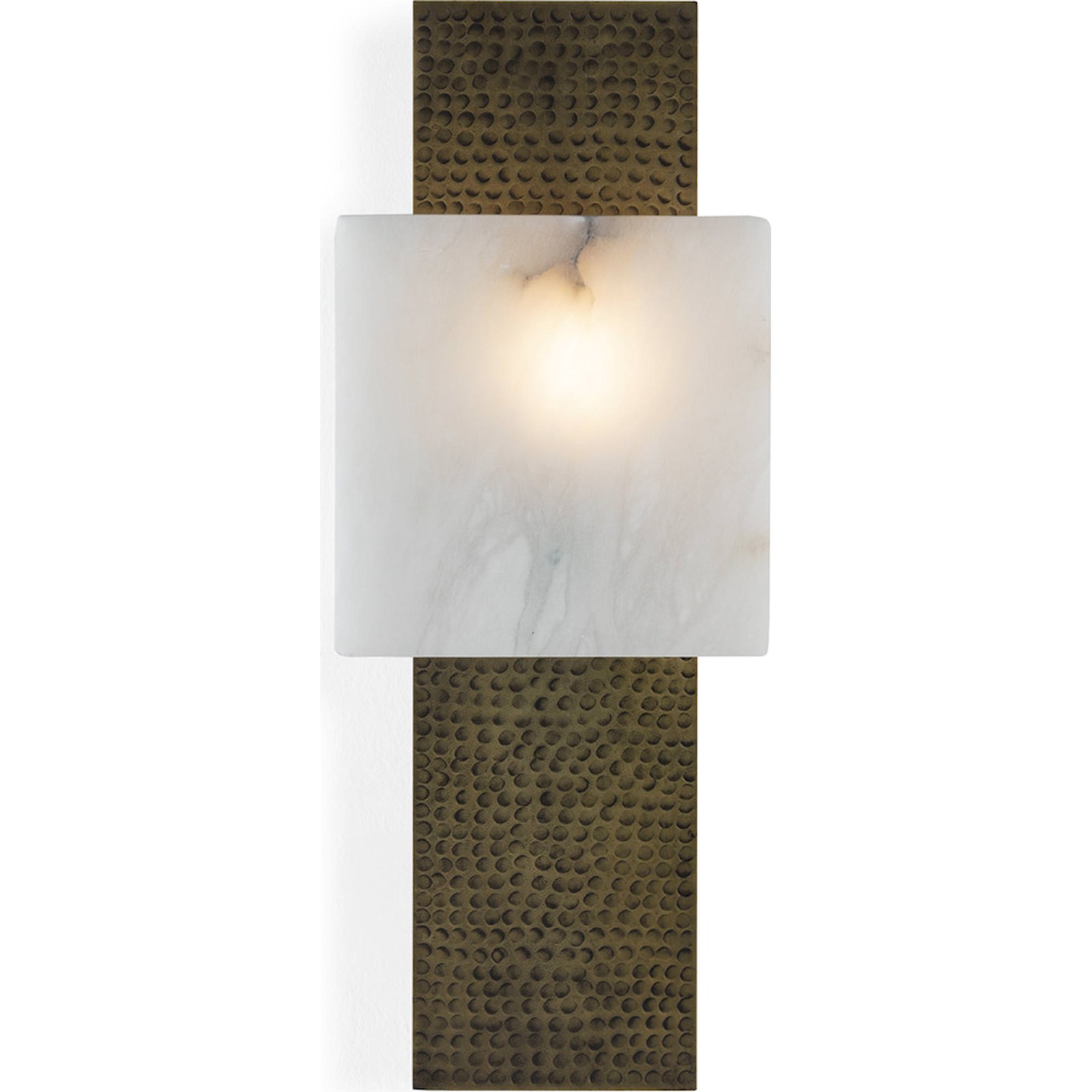 Applique Murale Albâtre Blanc Et Laiton Vieilli Design Élégant - Blanc Albâtre Et Laiton Vieilli