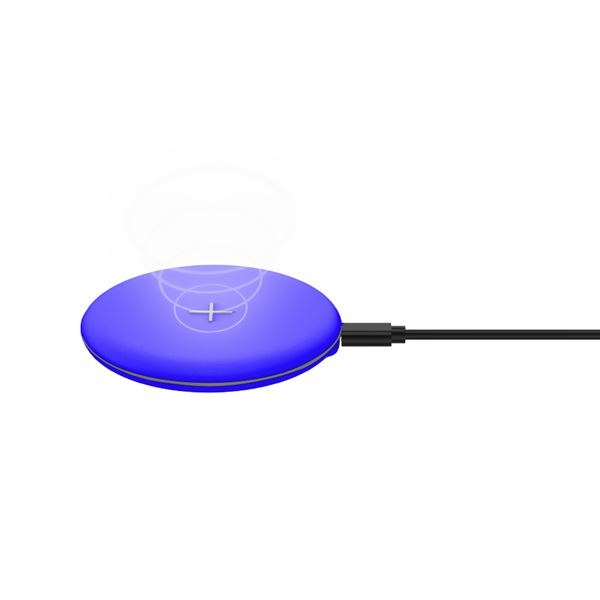 Celly Wlfastfeelbl Chargeur D'appareils Mobiles Smartphone Bleu Usb Recharge Sans Fil Charge Rapide Intérieure