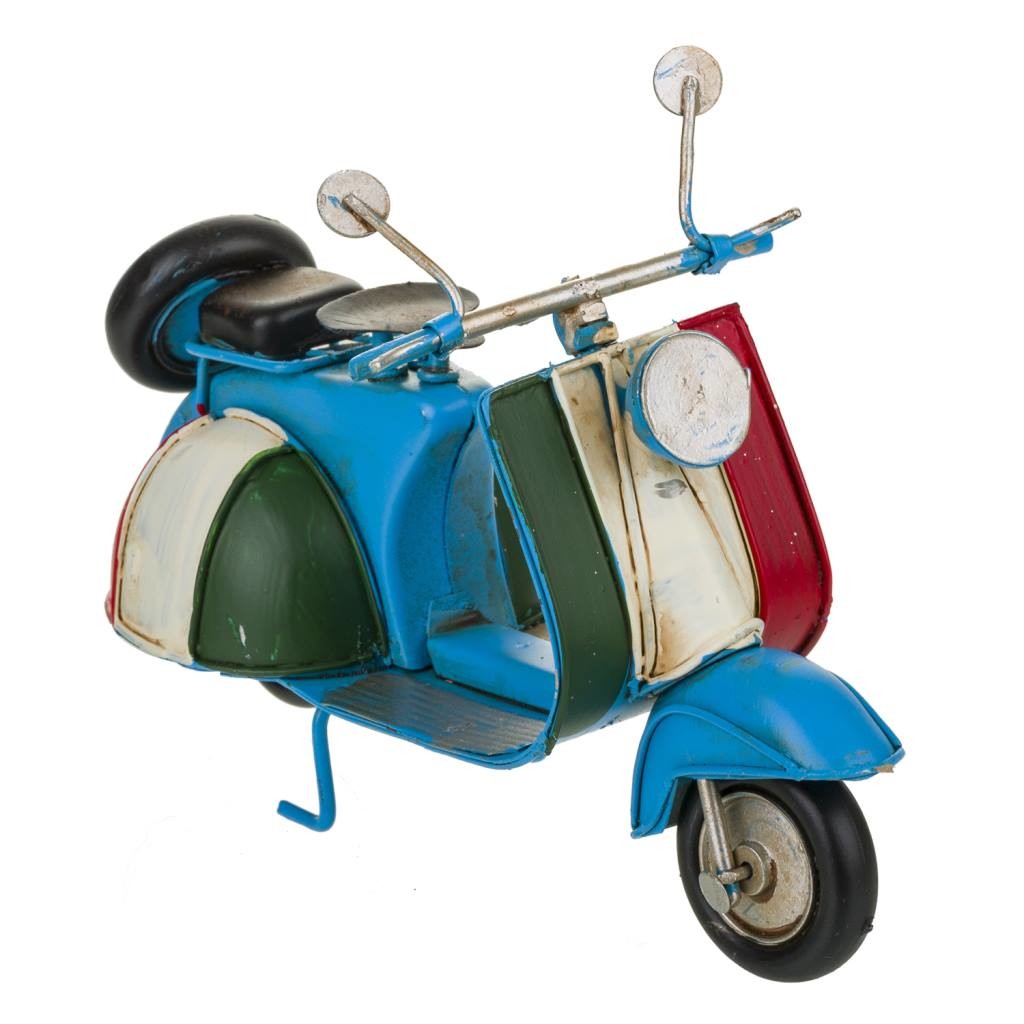 Scooter En Métal Bleu 16x7x11h