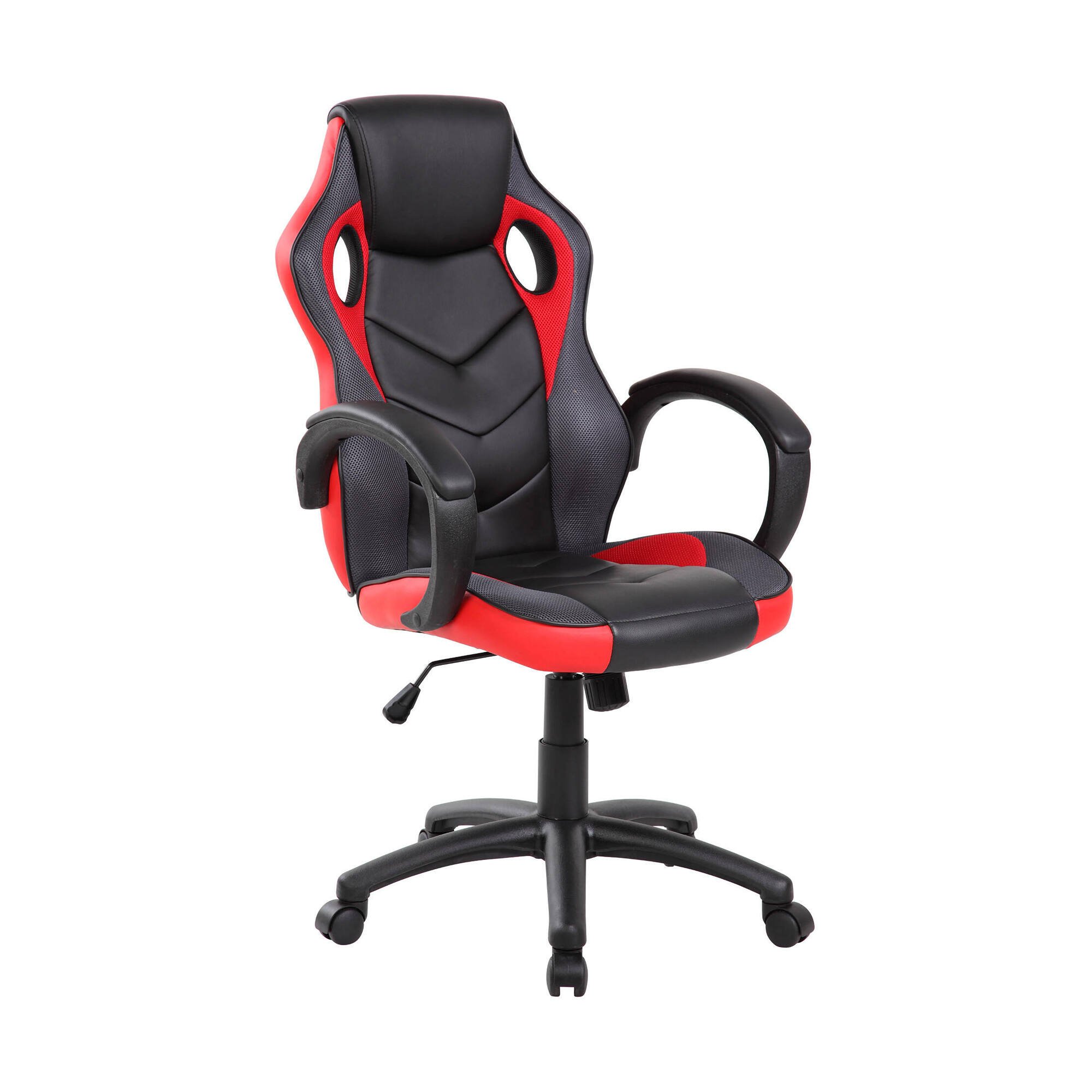 Chaise De Jeu,noir Rouge,66x61h114 Cm
