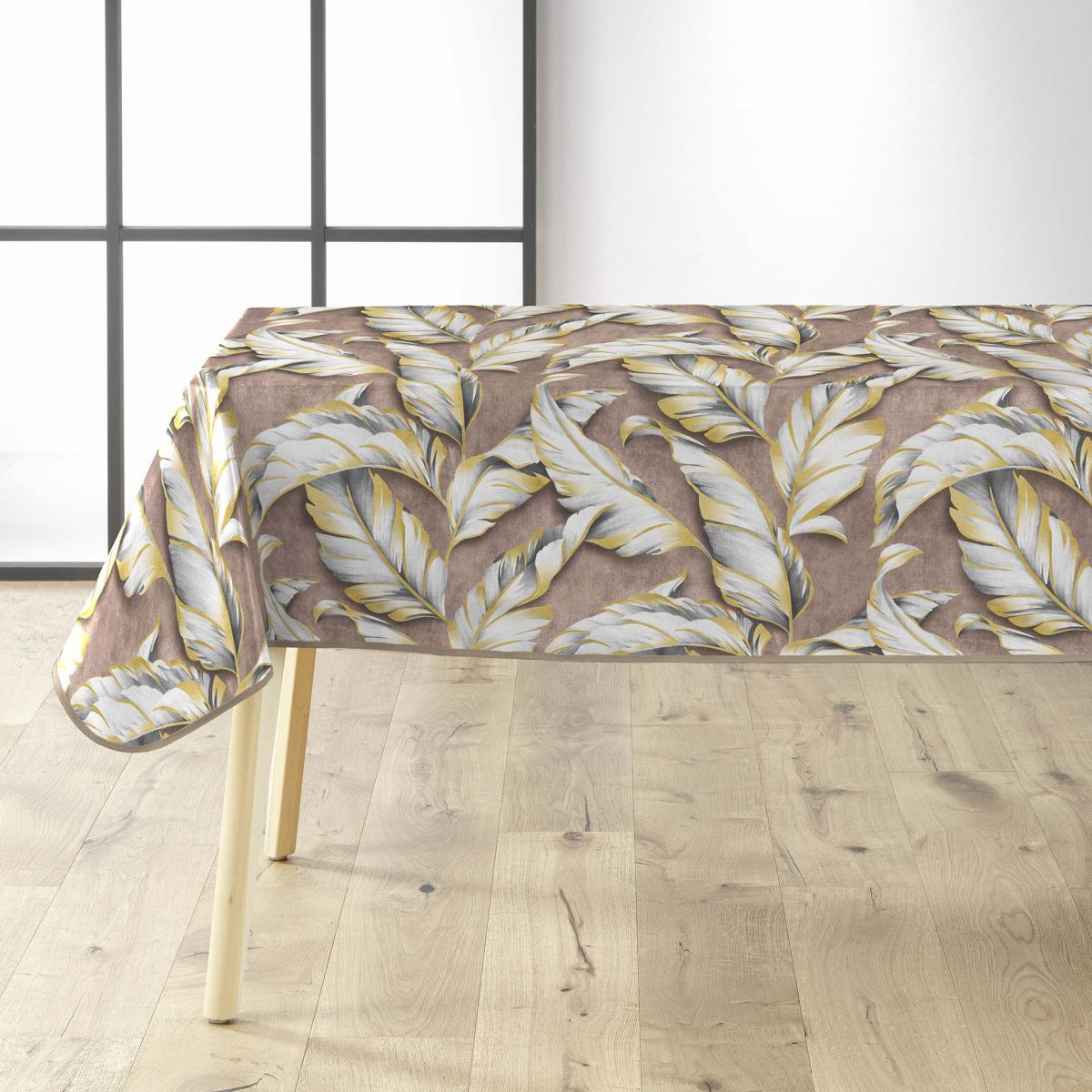 Nappe Toile Cirée "ebany" 140x240cm Marron