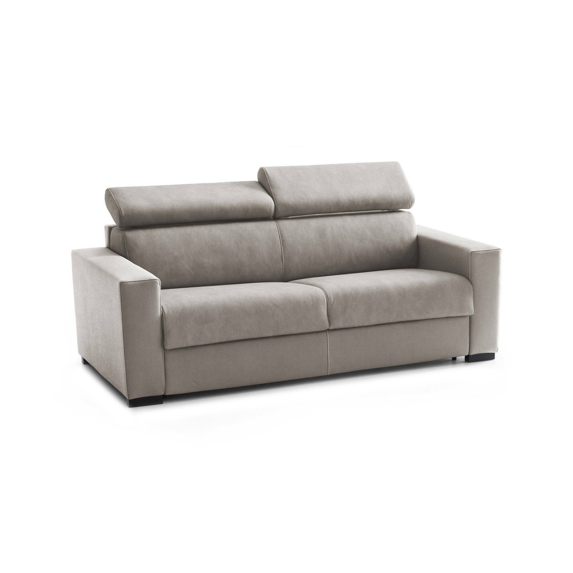 Canapé Lit,en Tissu,gris Tourterelle,180x95h85 Cm