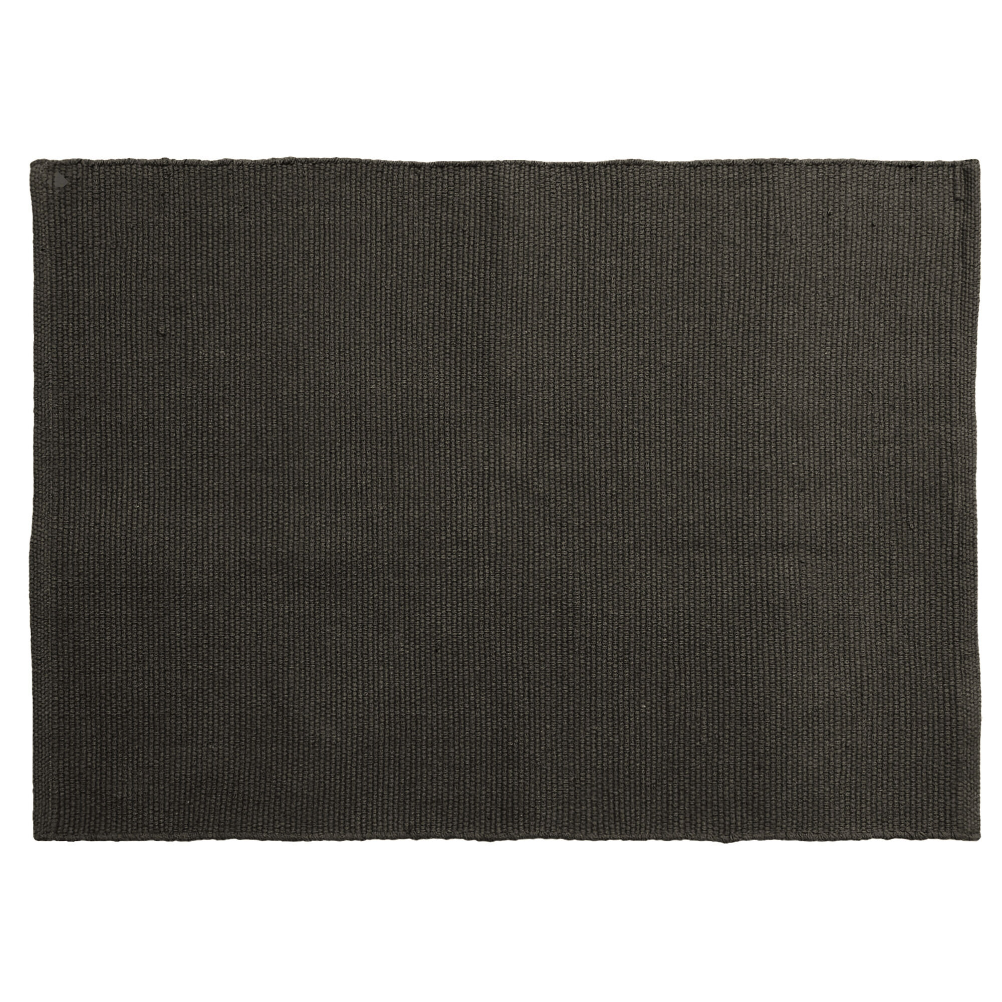 Tapis Rectangulaire 170x240 Cm Pur Coton Collection Moorea Marron Café