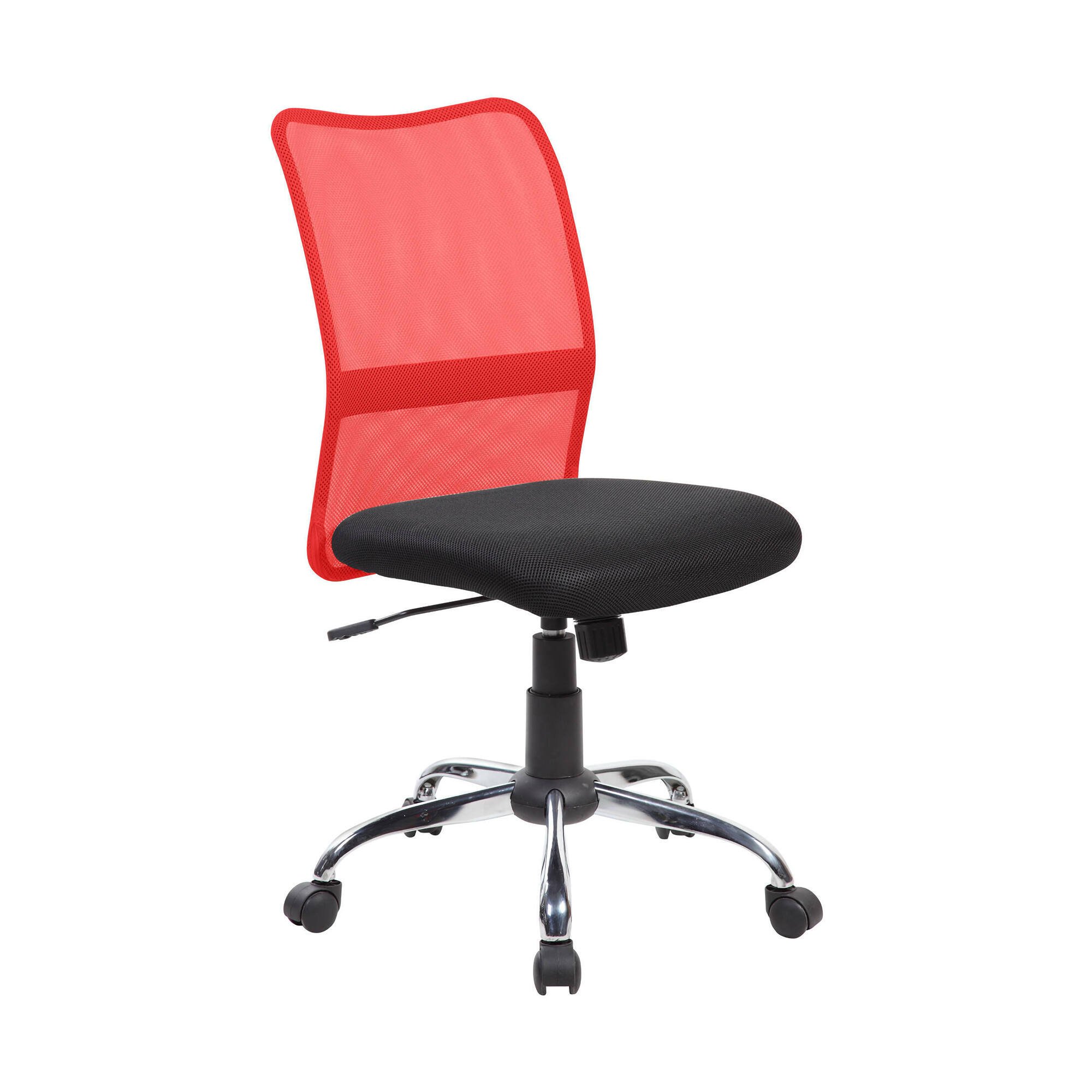 Chaise De Bureau,noir Rouge,57x46h98 Cm