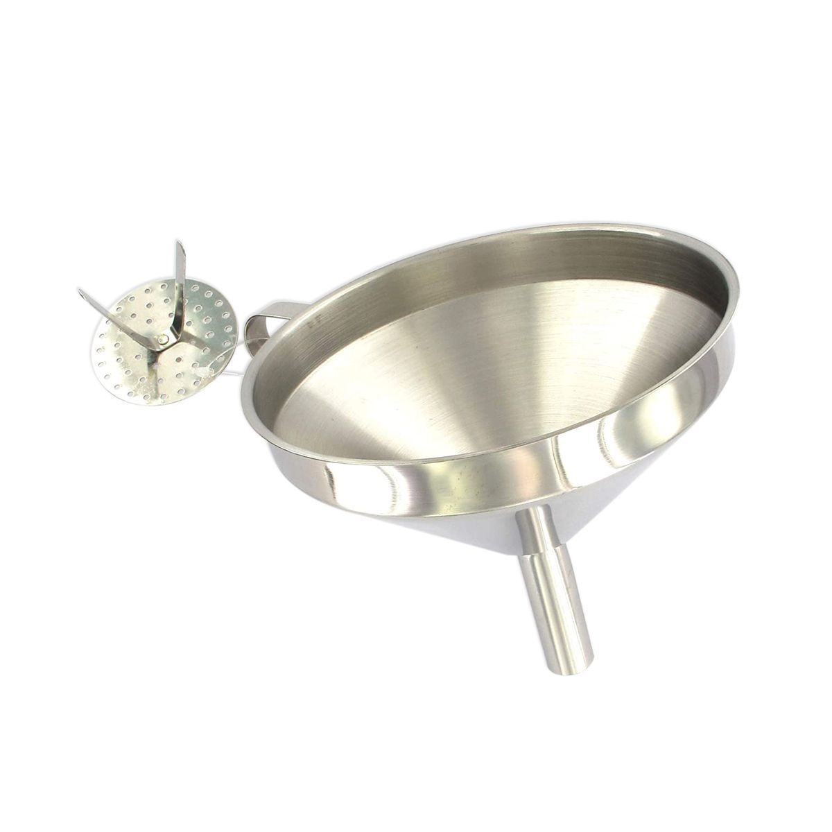 Entonnoir De Cuisine Inox Avec Grille Pour Impuretés 14 Cm