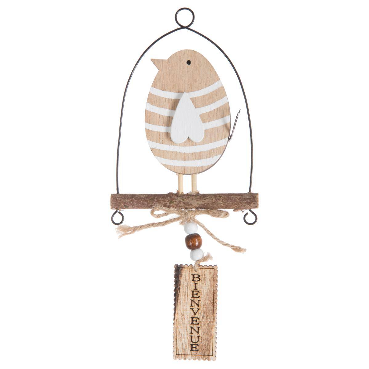 Sujet De Noël À Suspendre Oiseau Sur Balançoire H 30 Cm - Feeric Christmas