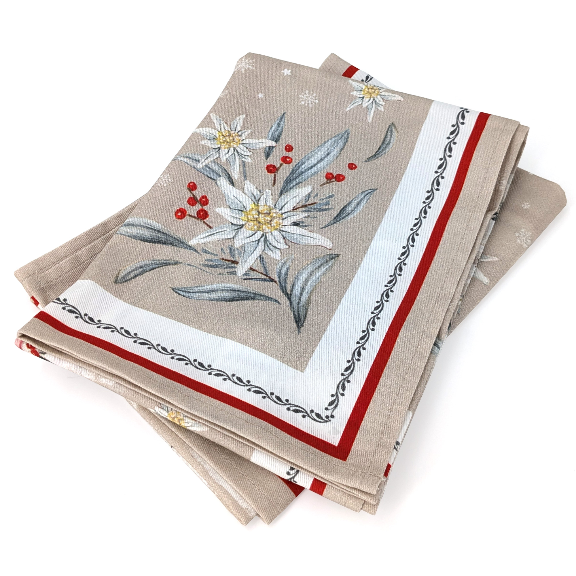 Lot De 2 Torchons De Cuisine 50x70 Cm Coton Les Guets Lin