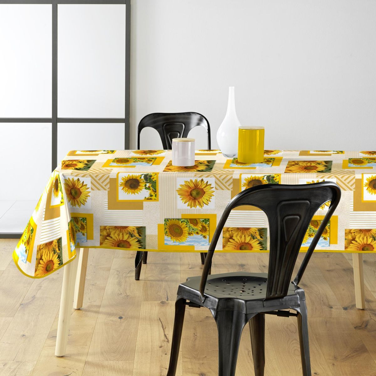 Nappe Toile Cirée "sunflower" 140x240cm Jaune