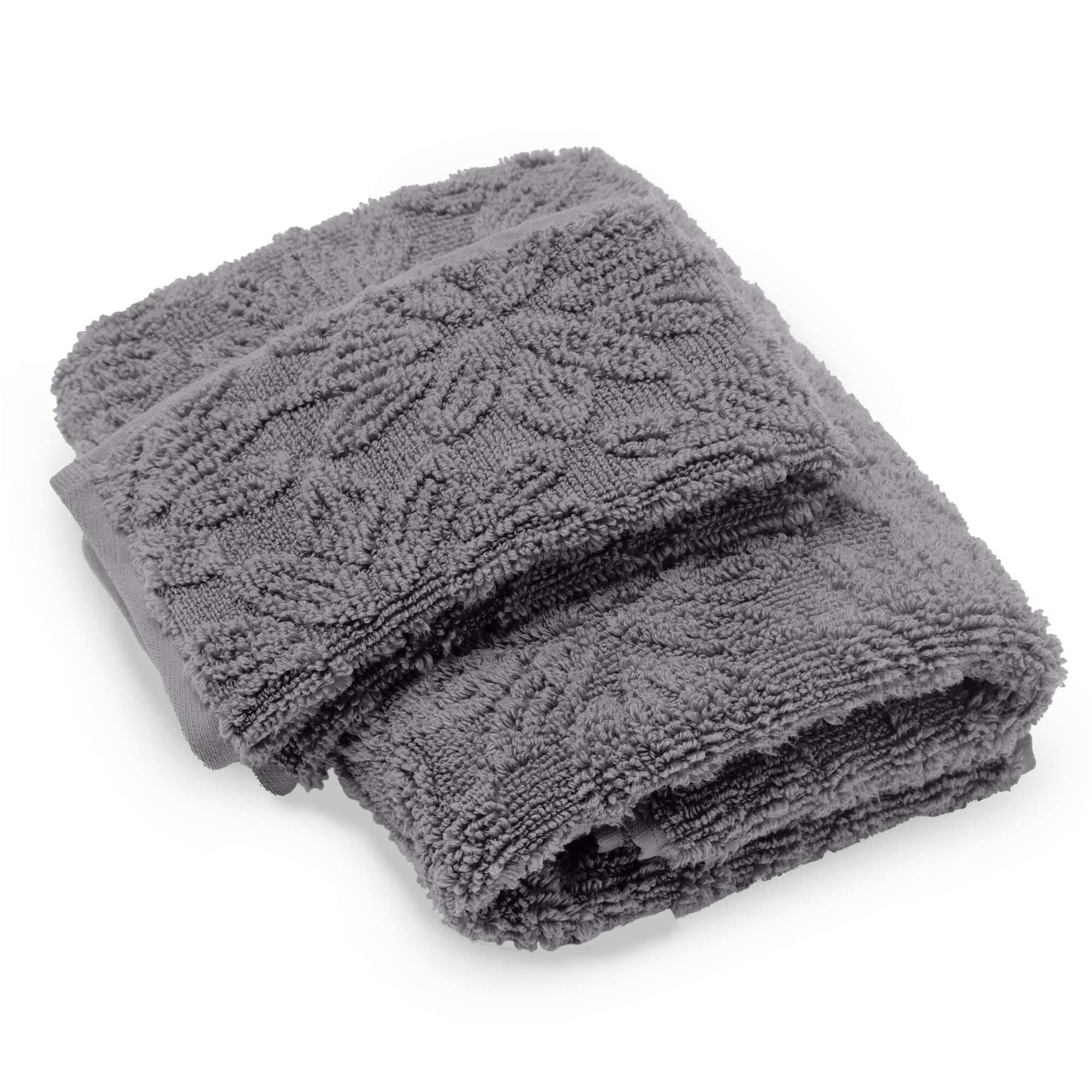Serviette De Toilette 420 G/m² 50x90 Cm Bamako Micro-coton Gris Brume