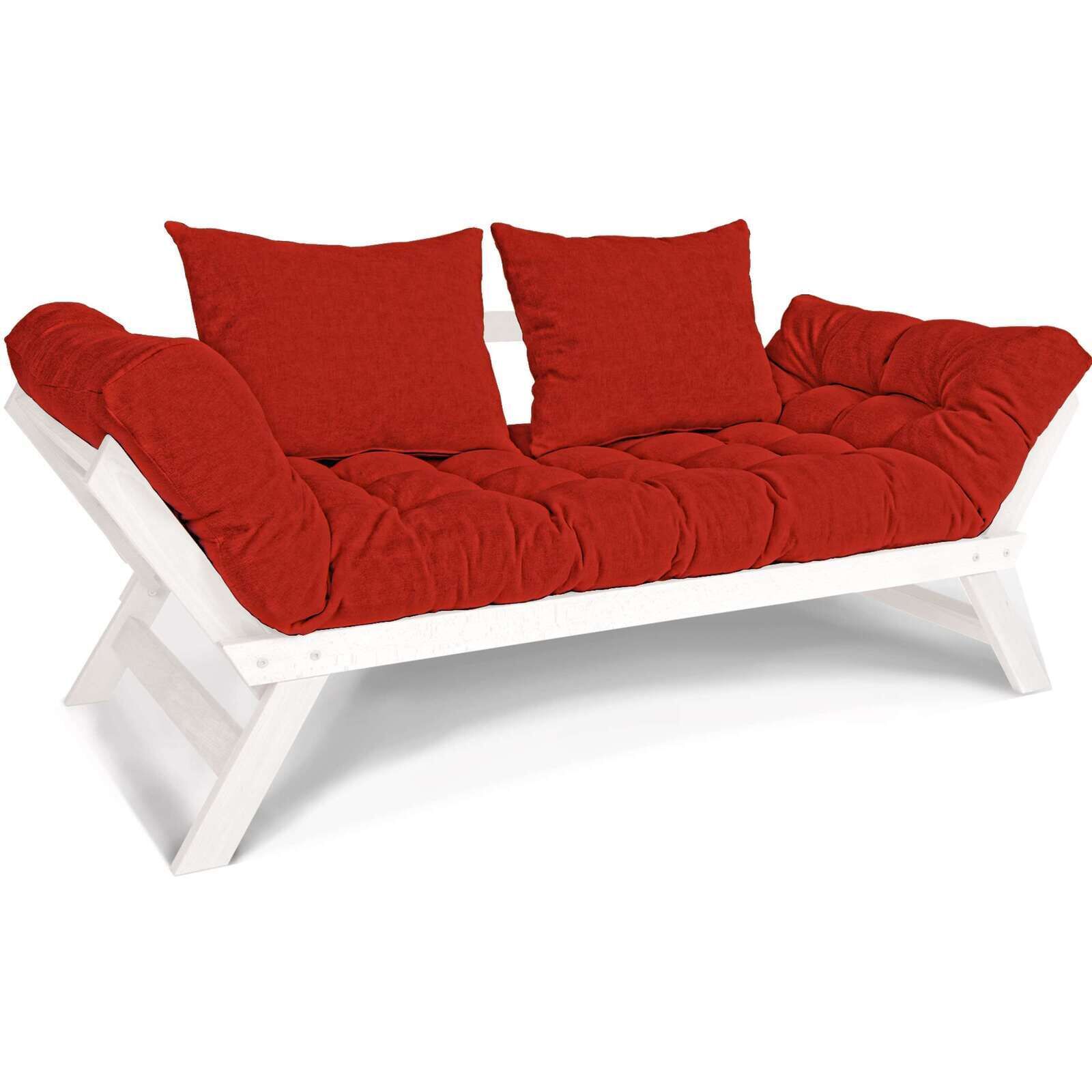 Canapé Lit Allegro - 80 X 203 Cm - Bois Clair Et Marron