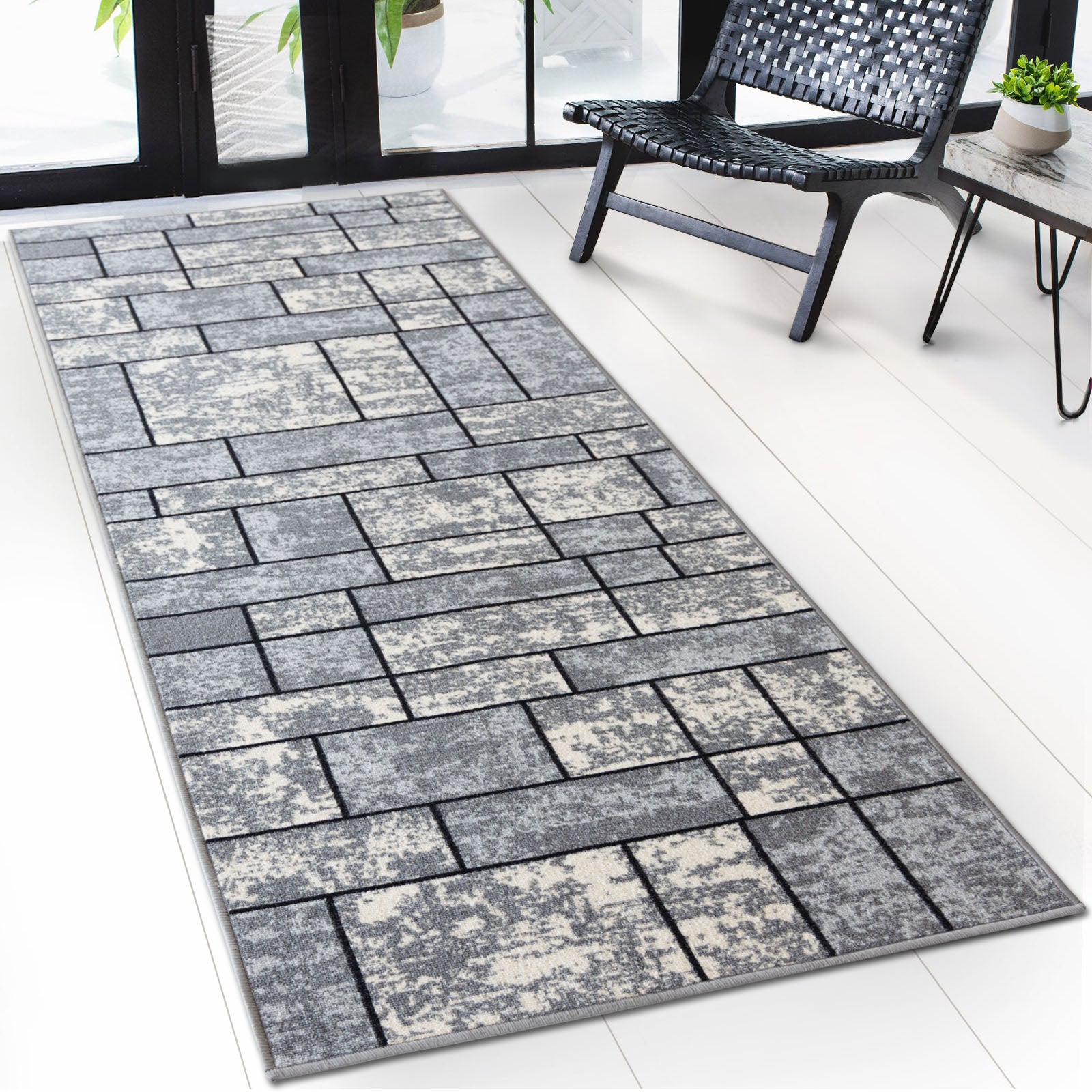 Tapis De Passage Sur Mesure Mannheim Gris, 80 X 50 Cm