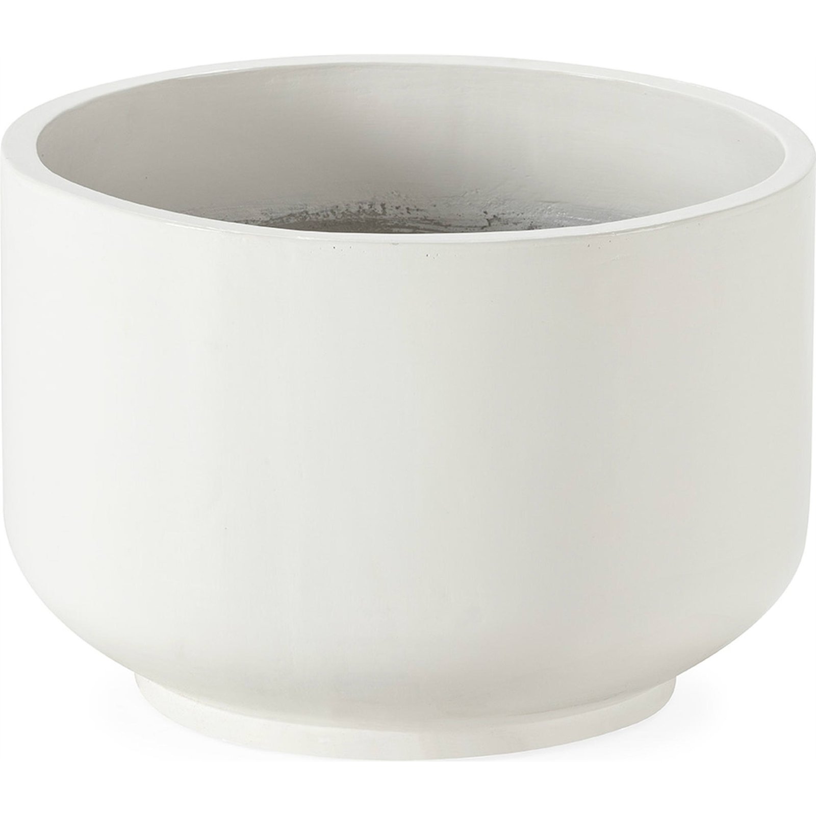Cache-pot Blanc En Fibres Ciment Finition Brillante Pour Intérieur Élégant - Blanc Finition Brillante