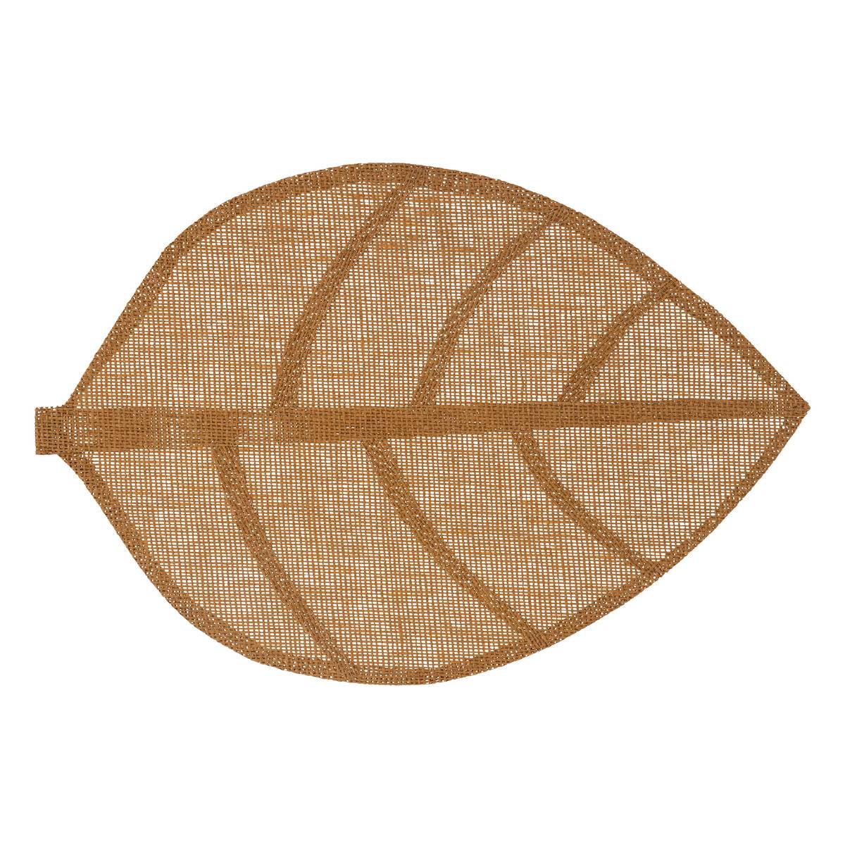Set De Table Feuille Marron Clair 50x33cm - Sg Secret De Gourmet