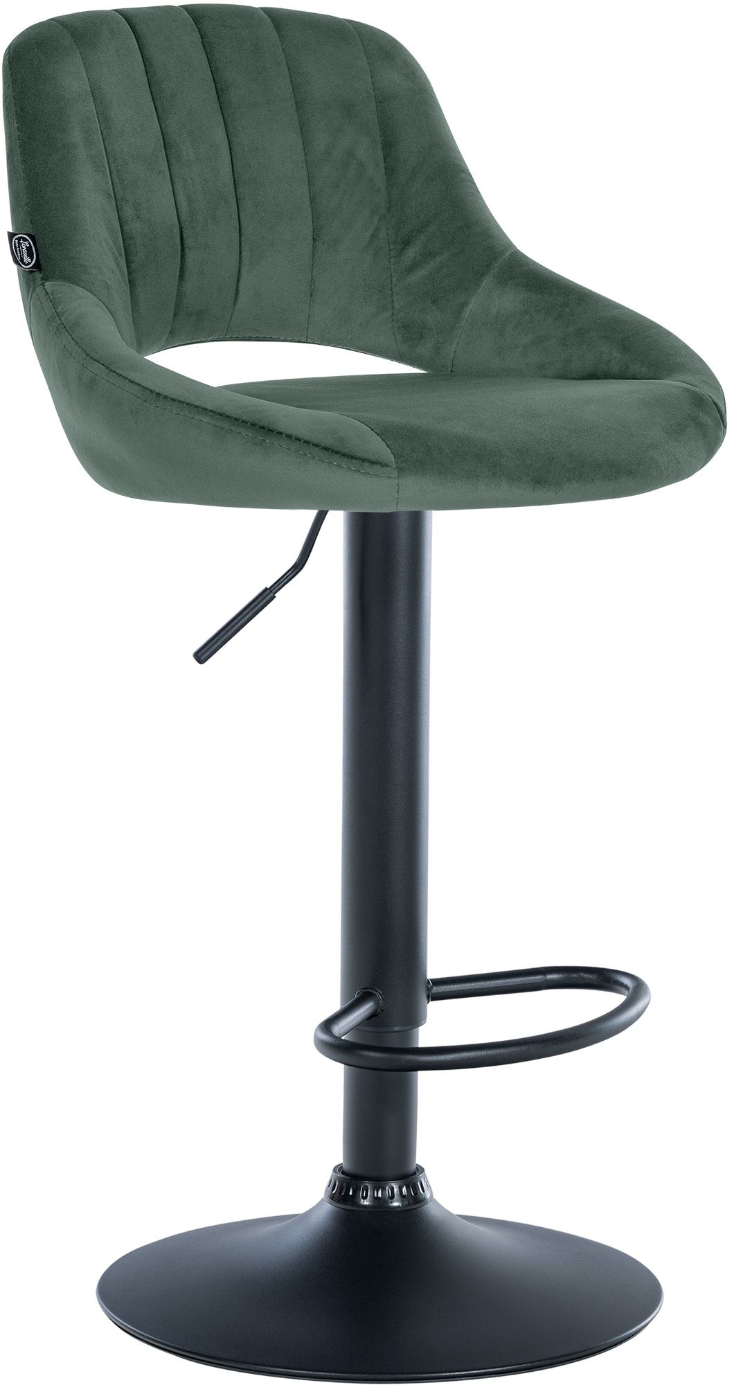 Tabouret De Bar Milet Velours Noir Vert