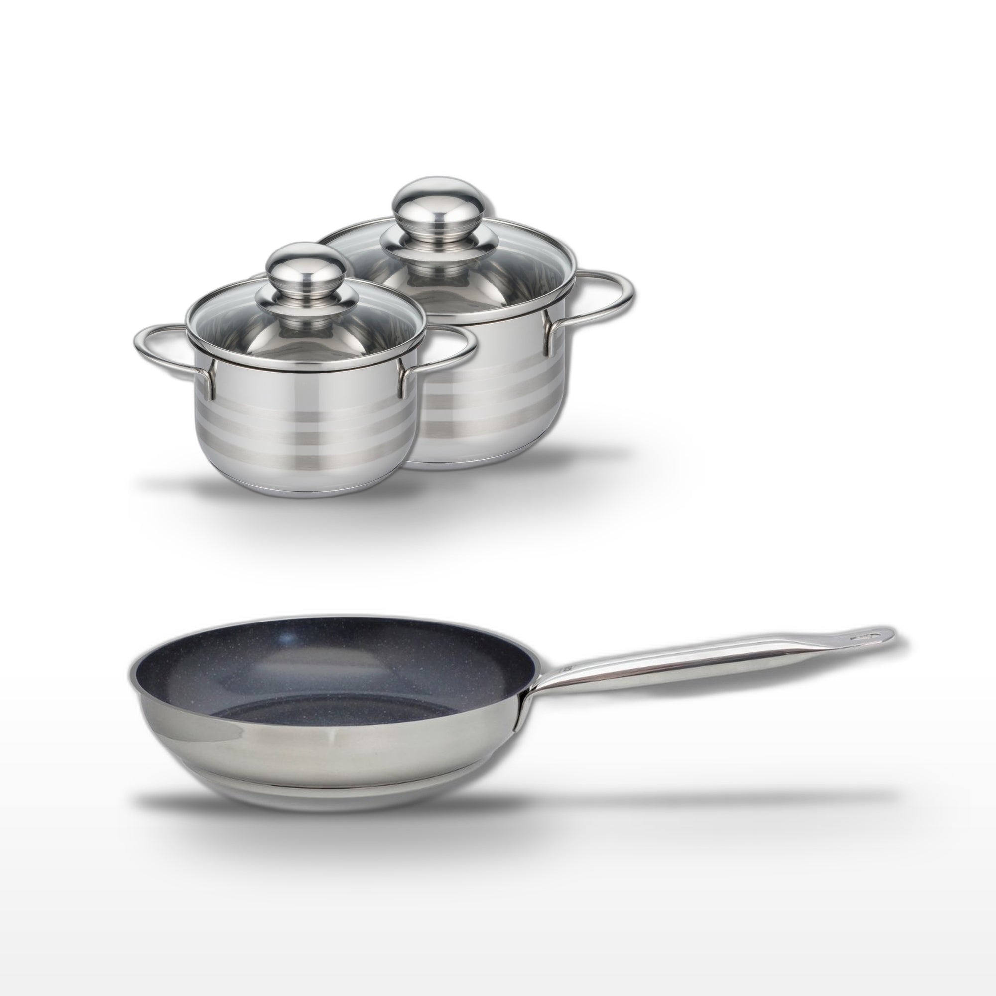 Batterie 1 Poêle 28cm + 2 Faitouts 14/16cm Profi Therm Platinum