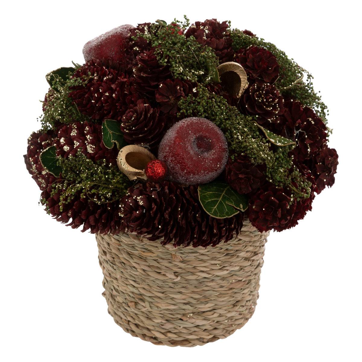 Composition En Pot Pommes H. 19 Cm - Feeric Lights & Christmas