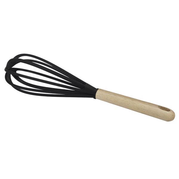 Fouet - Lily Cook - Pbt - Manche En Bois - Noir Et Marron
