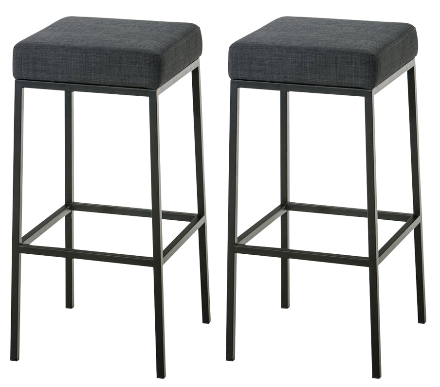 Lot De 2 Tabourets De Bar Avec Repose-pieds Design Simple Hauteur 85 Cm En 10_0004383