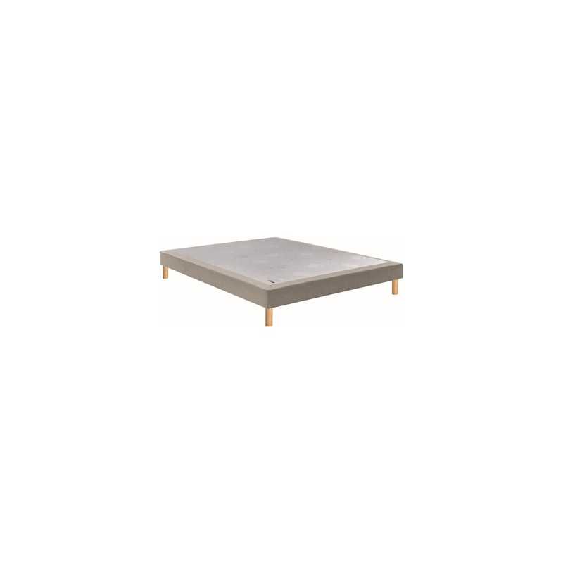 Sommier Tapissier Epeda Noyer Taupe 160x190 2 Places Confort Ferme Lattes Massives