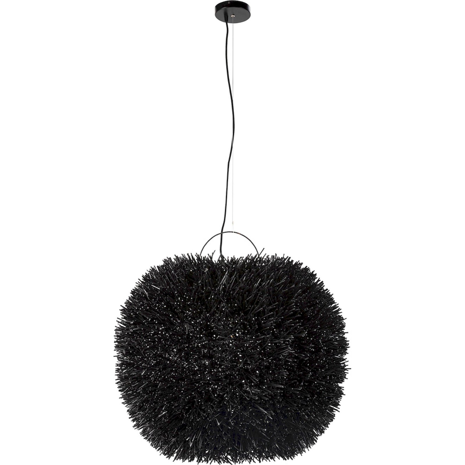 Suspension Design En Rotin Noir Élégance Et Modernité - Noir Profond Rotin Naturel