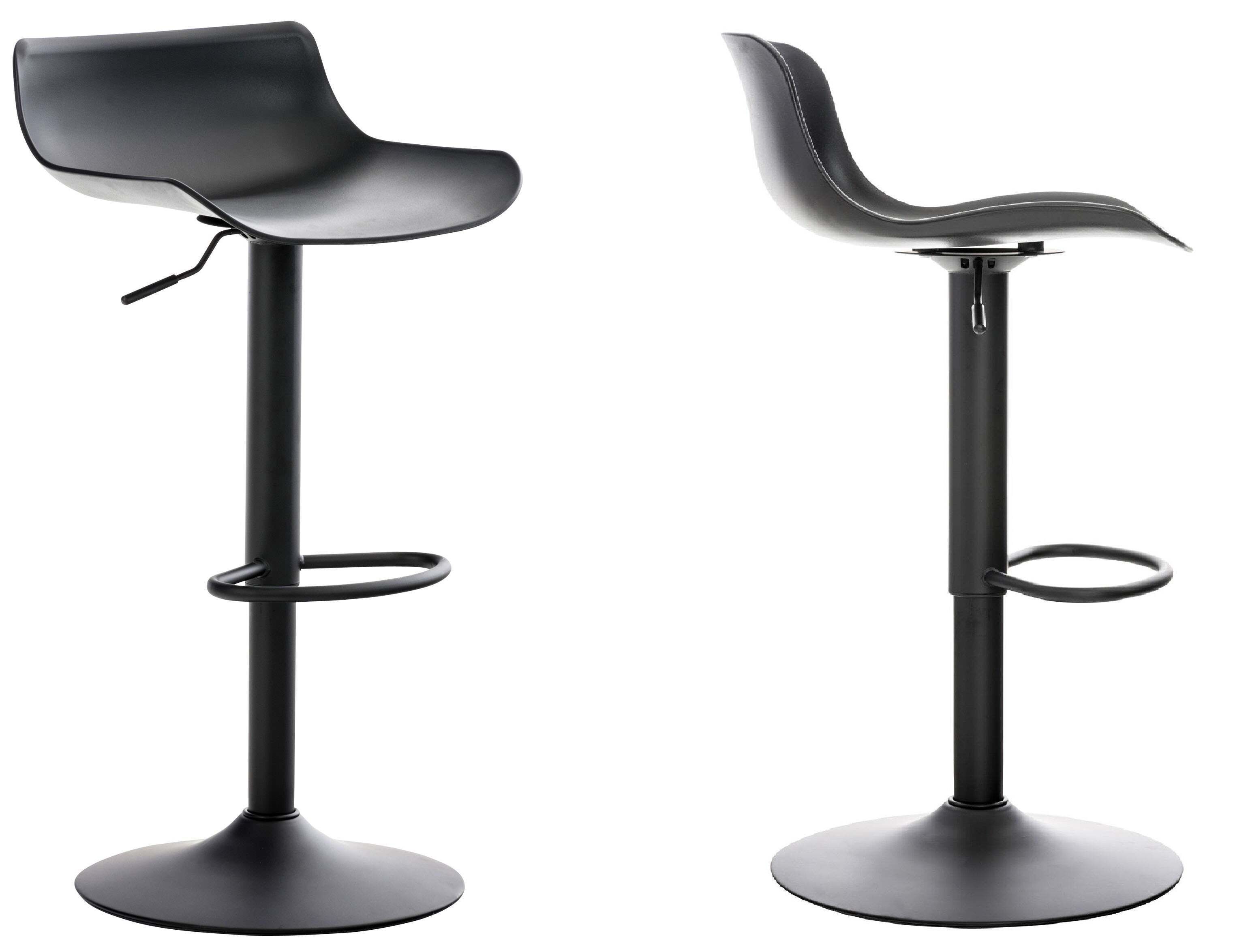Lot De 2 Tabourets De Bar Pieds Trompette Style Contemporain Avec Repose-pieds Hauteur Réglable 10_0000312