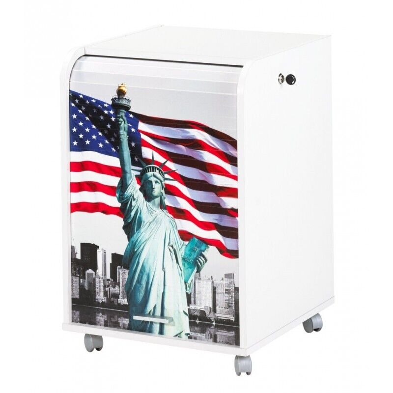 Caisson Bureau Beaux Meubles Pas Chers Liberté 505 2 Tiroirs Roulettes Blanc