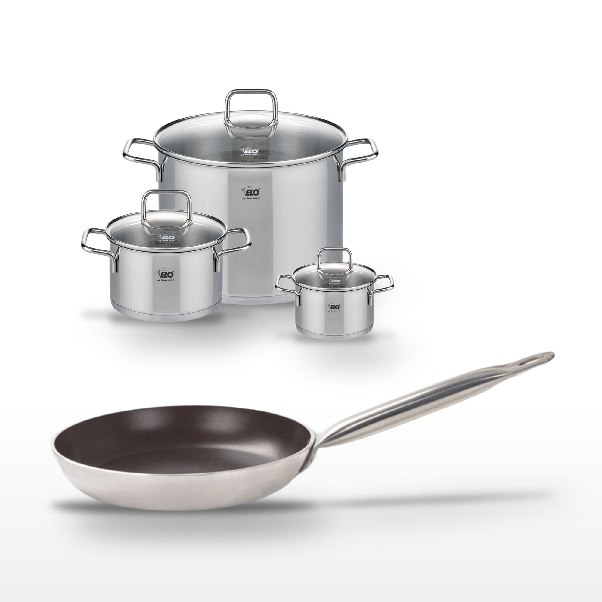 Batterie De Cuisine 1 Poêle 28cm + 3 Faitouts Bistro Line