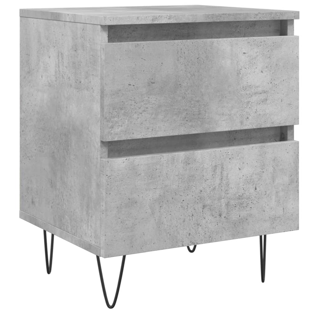 Table De Chevet Avec Deux Tiroirs 40 X 35 X 50 Cm Bois D'ingénierie Dec034005