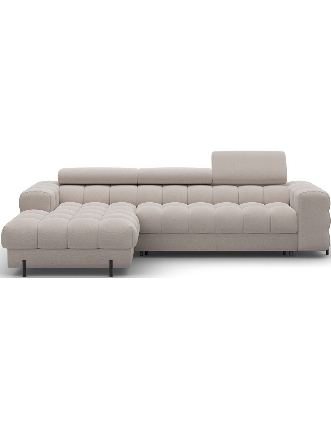 Canapé D'Angle Gauche Convertible Beige Confort Premium 285x99x181cm Filtro