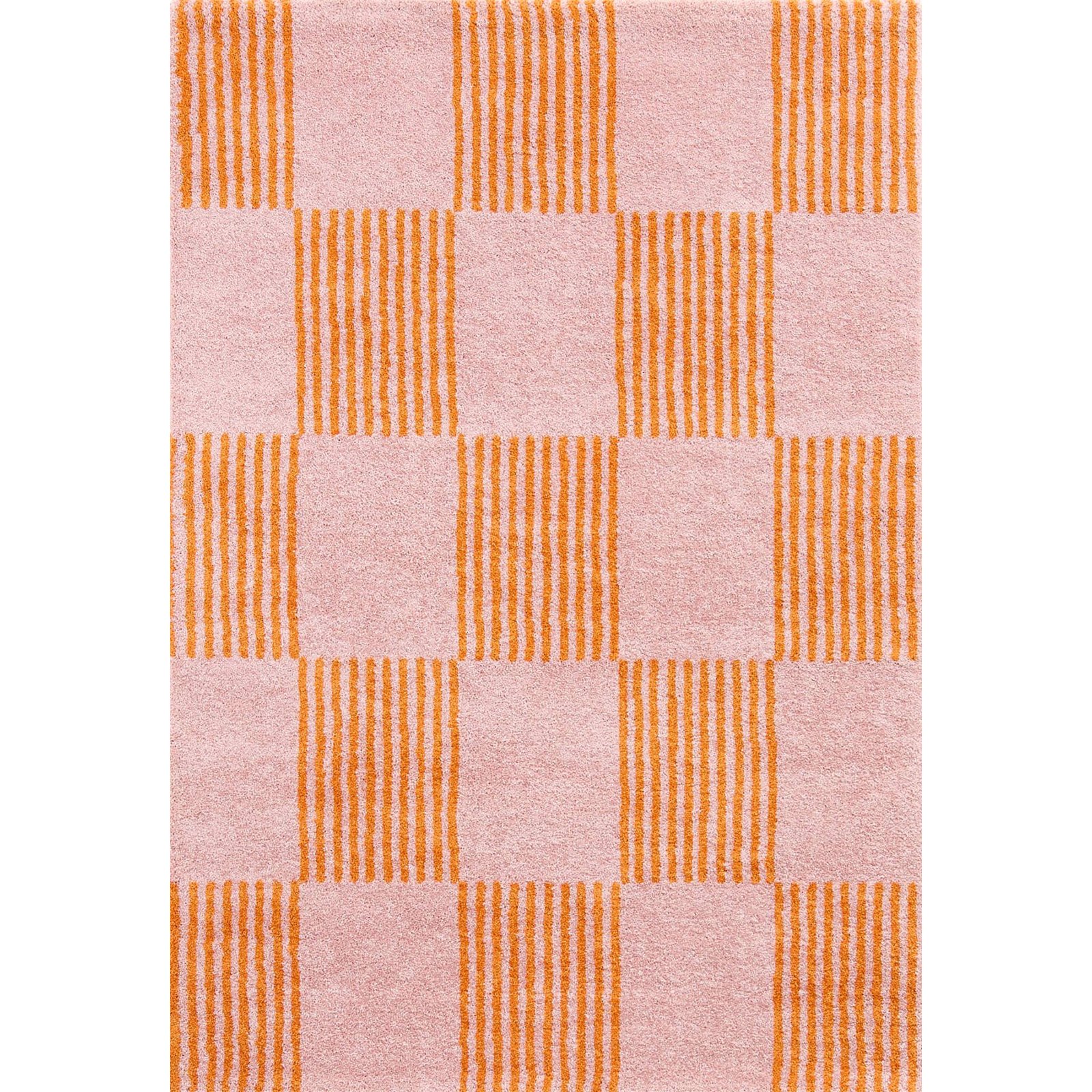 Tapis Moderne Orange Épais Doux À Poils Longs - 80 X 140 Cm