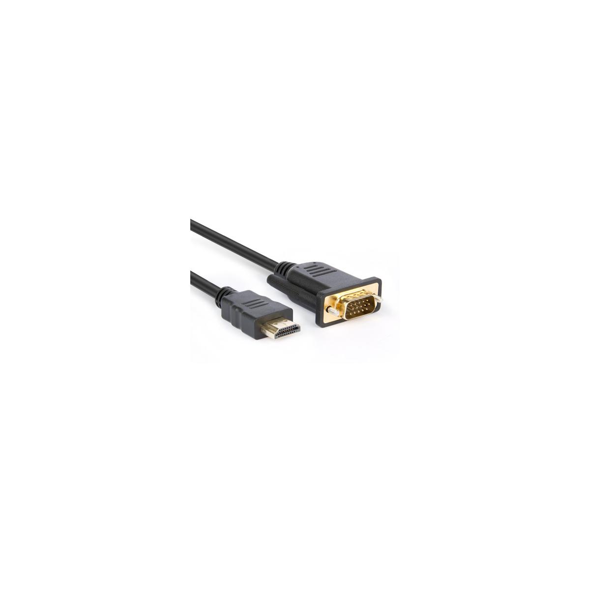 Hamlet Xvchdm-vga180 Câble Vidéo Et Adaptateur 1,8 M Hdmi Type A (standard) Vga (d-sub) Noir