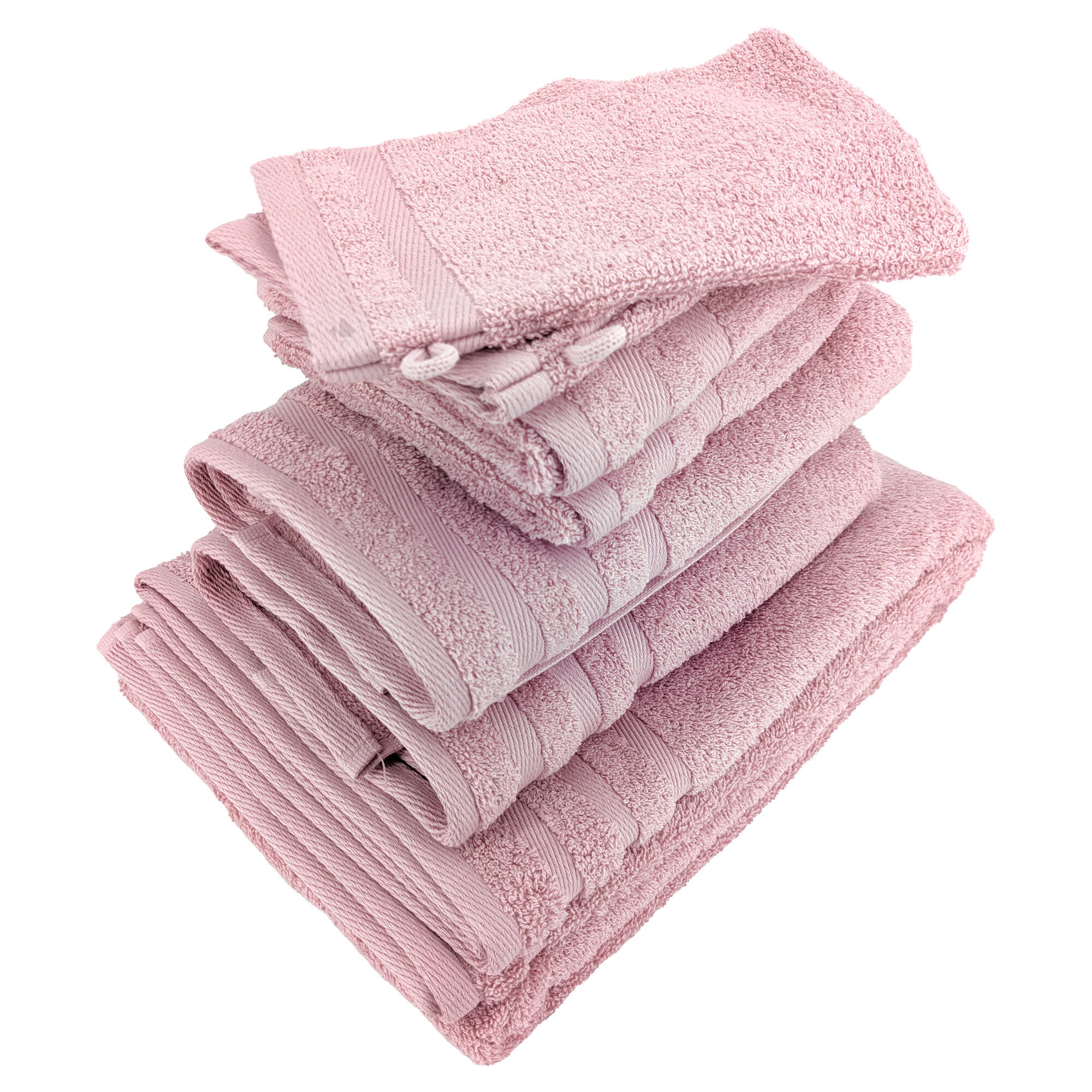 Parure De Bain Efficience Pure Rose Flamingo 7 Pièces