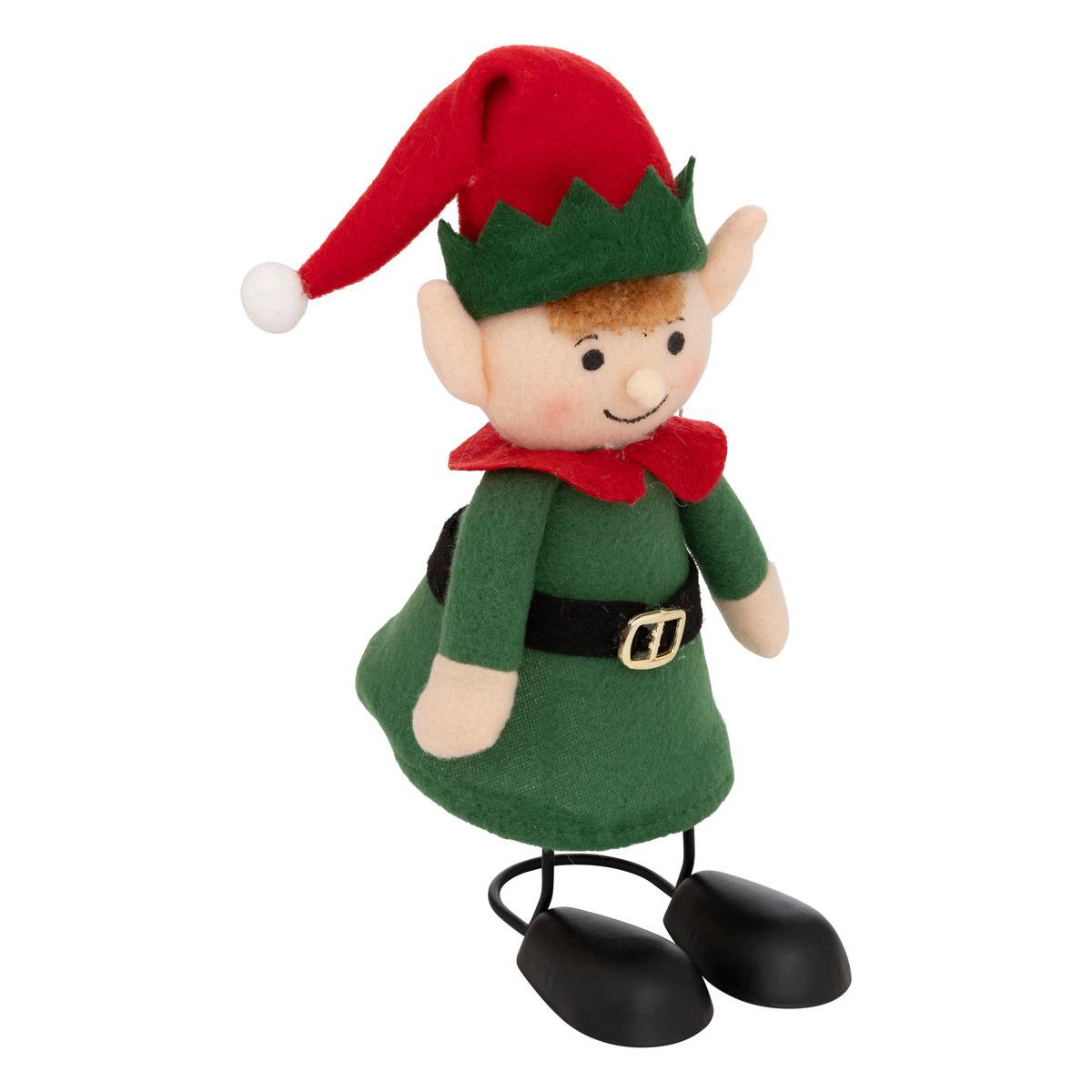 Personnage De Noël Traditionnel Sur Ressort H. 22 Cm - Feeric Lights & Christmas
