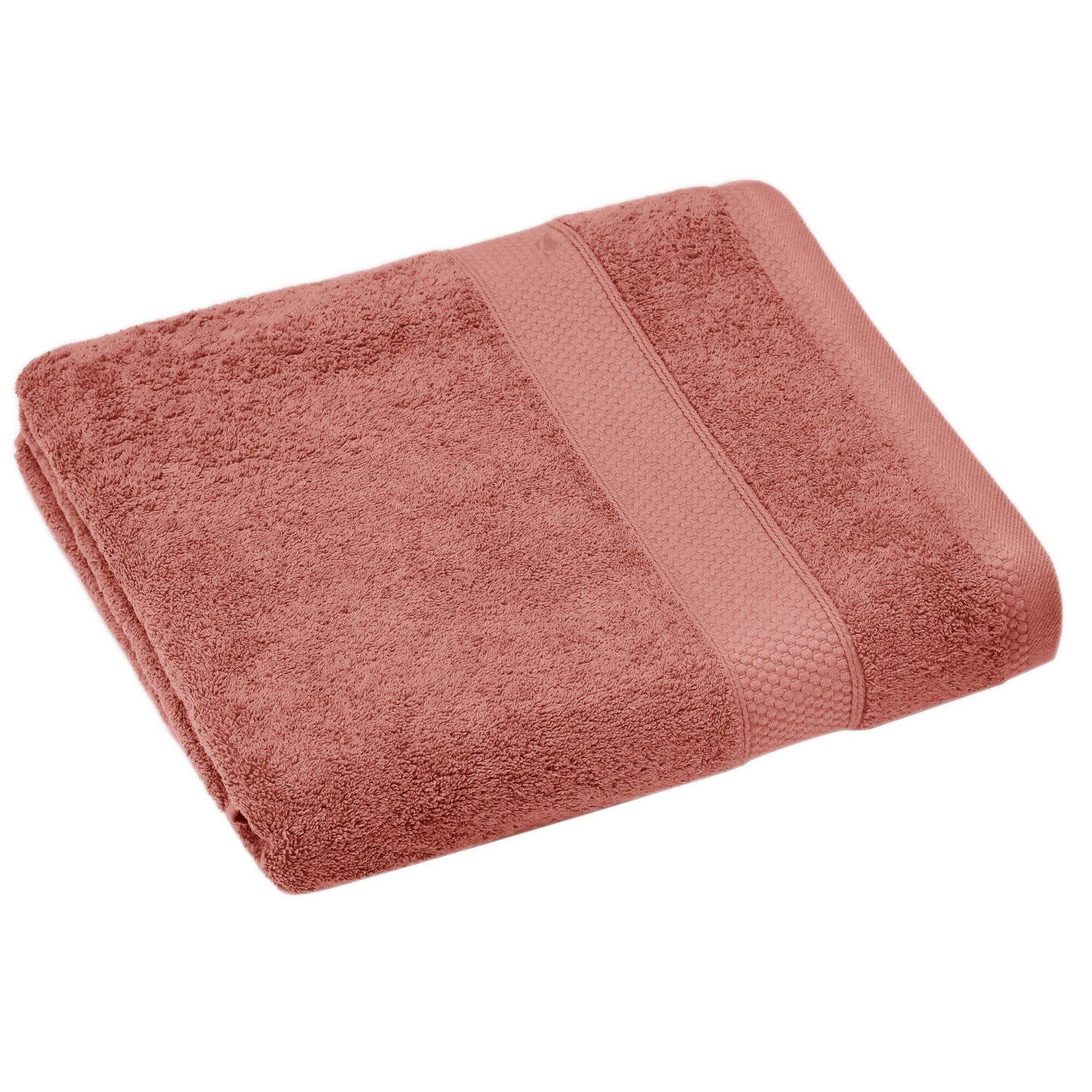 Drap De Douche Coton 550g/m2 70x130 Cm Naïa Rose Pêche