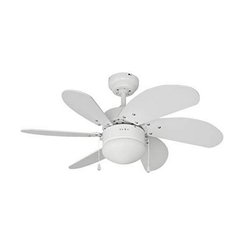 Ventilateur De Plafond Avec Lumière Edm Aral Blanc 50 W