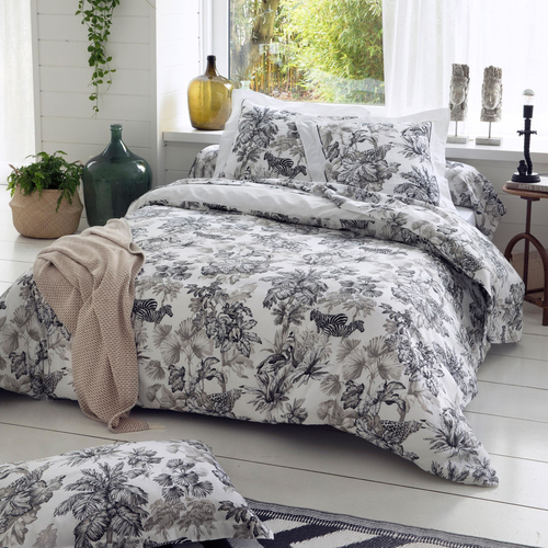 Linnea Savane Housse De Couette Blanc Satin 140 X 200 Cm