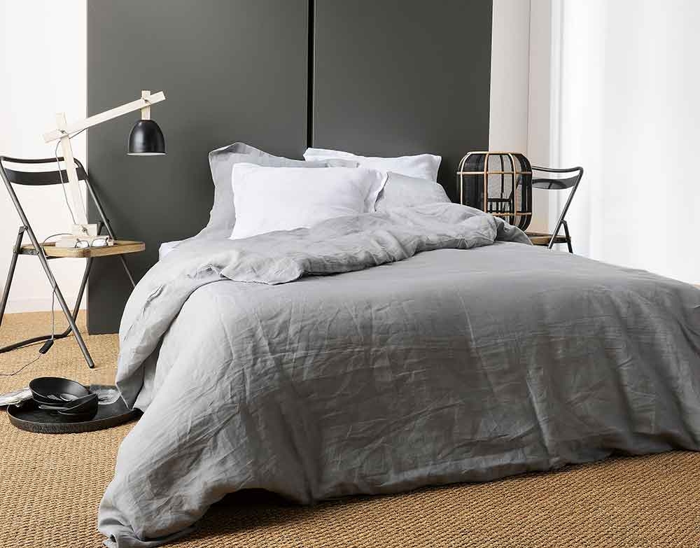 Housse De Couette Unie En Lin