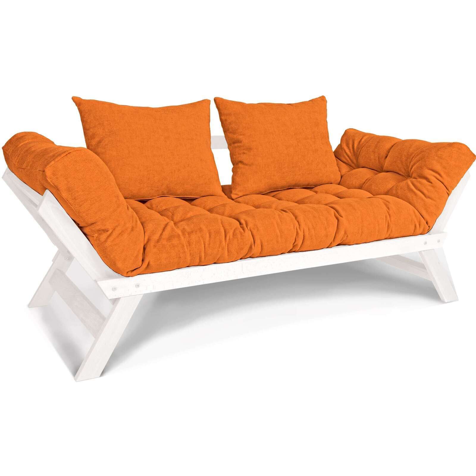 Canapé Lit Allegro - 80 X 203 Cm - Bois Clair Et Marron