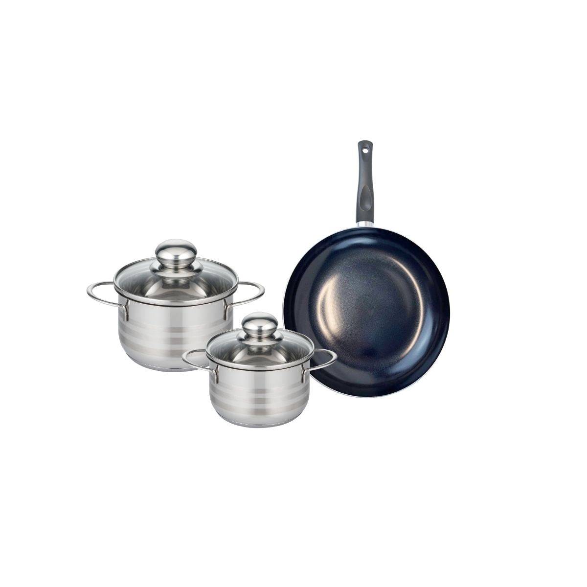 Batterie 1 Poêle 24cm + 2 Faitouts 14/16cm Prima Brillant
