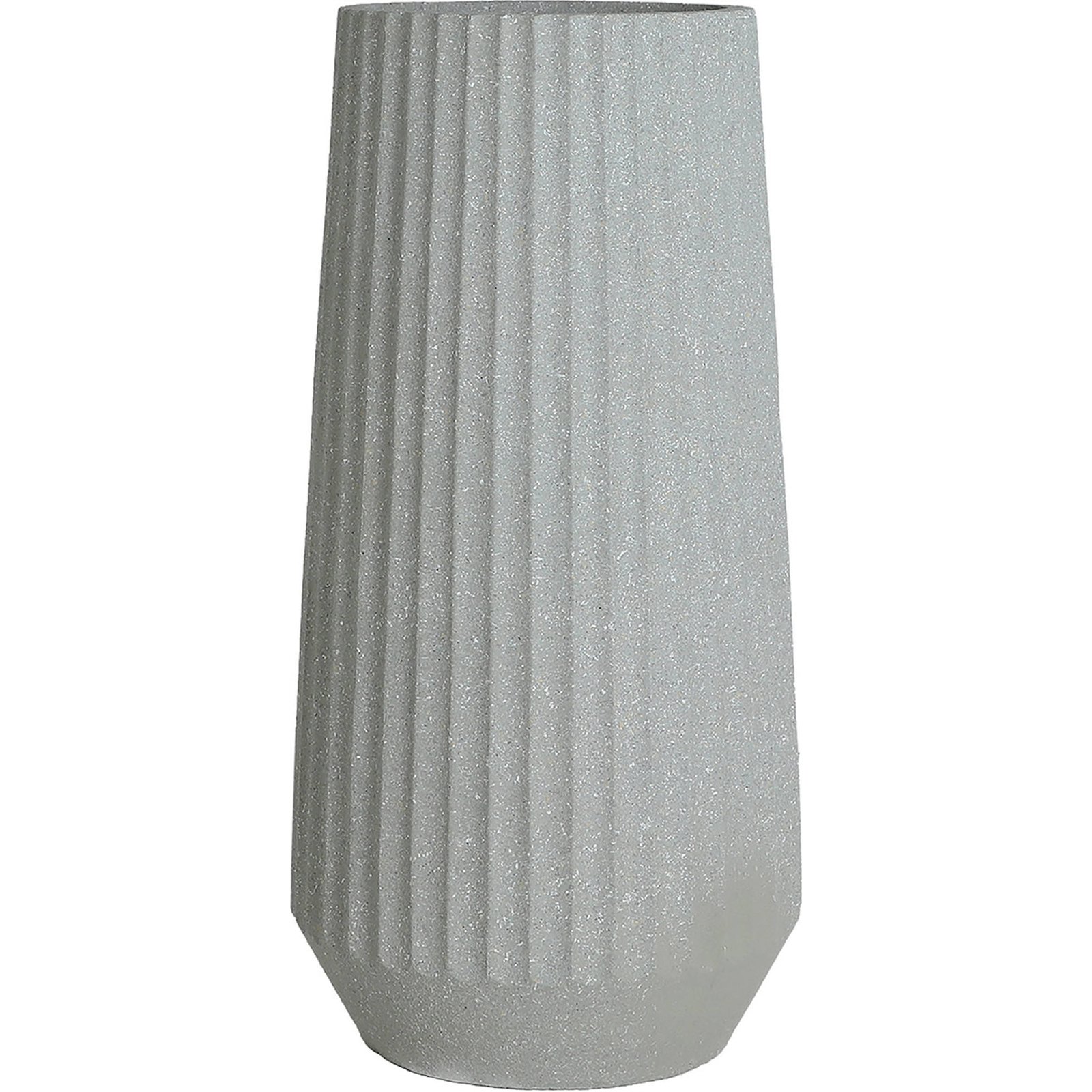 Cache Pot Contemporain Gris En Polyresine Style Élégant - Gris Effet Pierre Mat