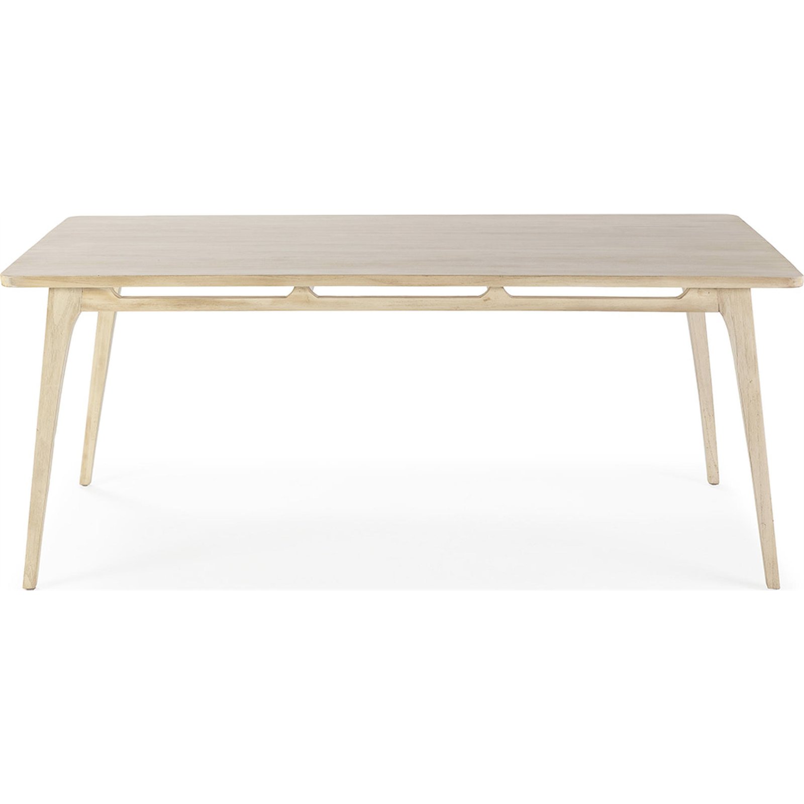 Table À Manger En Bois Blanc Voilé - Blanc Voilé