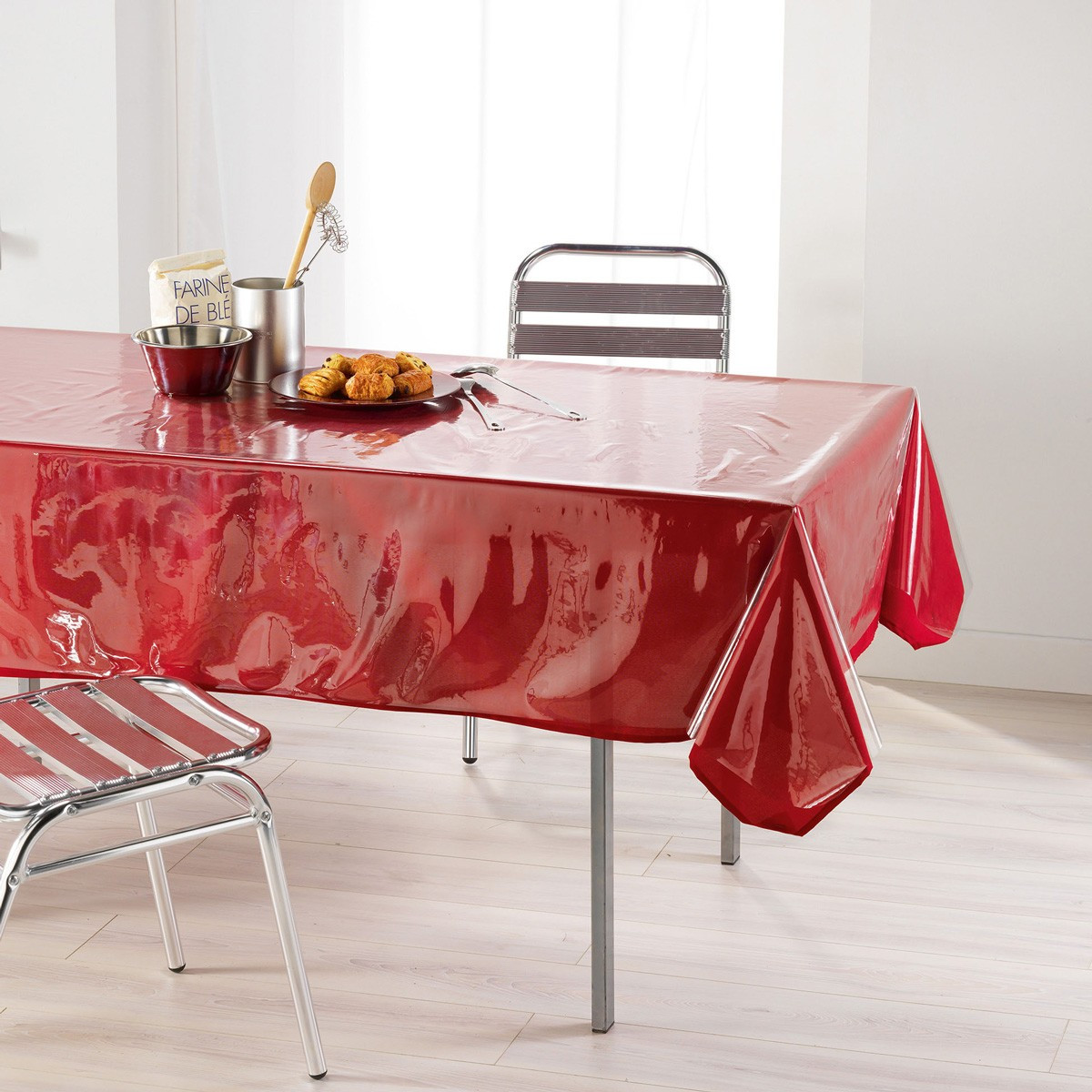 Toile Cirée De Protection Rectangulaire "cristal" 140x240cm Transparent