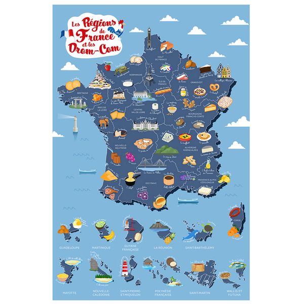 Jeu Éducatif - Jeux 2 Momes - Carte À Gratter Régions De France - Ludique